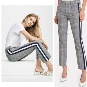 Mother The Insider Ankle Happy People Read and Drink Coffee Plaid Pants 24